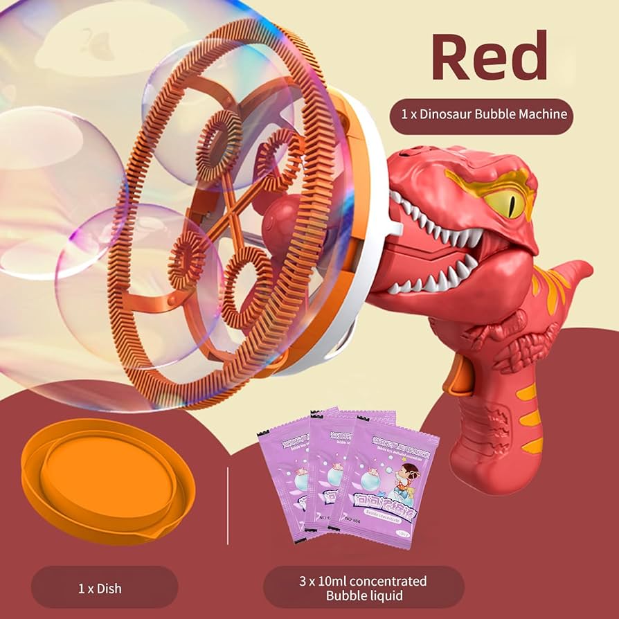 آلة نفخ الفقاعات على شكل ديناصور